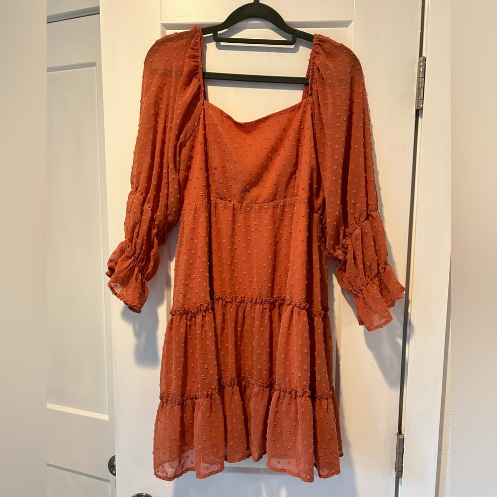Burnt orange mini dress. Altard State. Size M.
